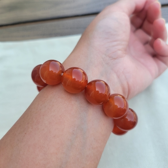 Carnelian beaded bracelet - Picture 4 of 6